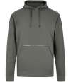 K338 KK338 Kustom Kit Regular Fit Piqué Zipped Pocket Hoodie Dark Grey colour image